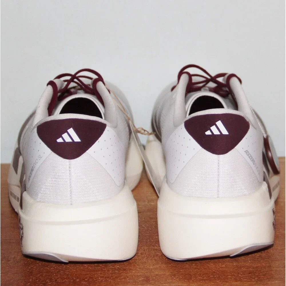Adidas Adizero Evo SL Texas A&M Running Shoes Mens 10 White Maroon